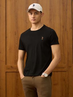 U.S. POLO ASSN. - Mens Solid Varsity T-shirt- Black