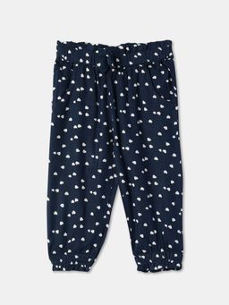 R&B - Plain Relaxed Girls Joggers - Navy Blue