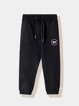 R&B - Solid Regular Girls Joggers - Black