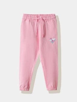 R&B - Printed Regular Girls Joggers - Pink