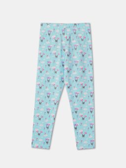R&B - Hearts Fitted Girls Leggings - Blue