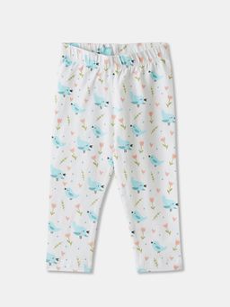 R&B - Printed Fitted Girls Leggings - White