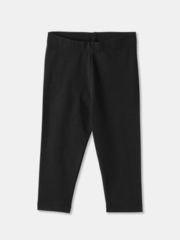 R&B - Solid Fitted Girls Leggings - Black