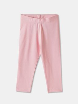 R&B - Solid Fitted Girls Leggings - Peach