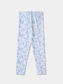 R&B - Printed Fitted Girls Leggings - Blue