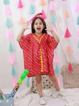 BownBee - Red Kaftan Dress - Red