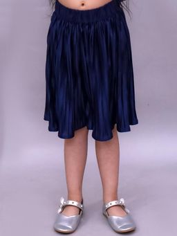 Lil Drama - Glam Up Girls Party Pleated Navy Blue Skirt