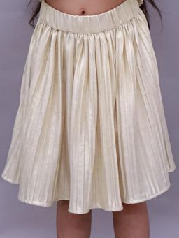Lil Drama - Glam Up Girls Party Pleated Golden Skirt