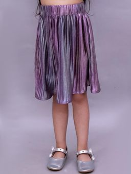 Lil Drama - Glam Up Girls Party Pleated Purple Skirt
