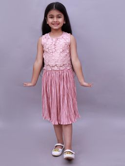 Lil Drama - Glam Up Girls Party Pink Top and Skirt