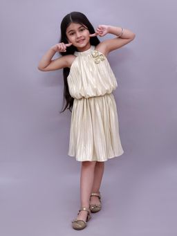 Lil Drama - Glam Up Girls Party Cream Top and Skirt