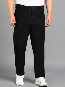 Urbano Plus - Mens Black Slim Fit Washed Jeans Stretchable