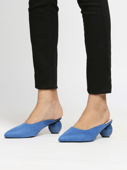 Twenty Dresses by Nykaa Fashion - Blue Classy Lass Mules