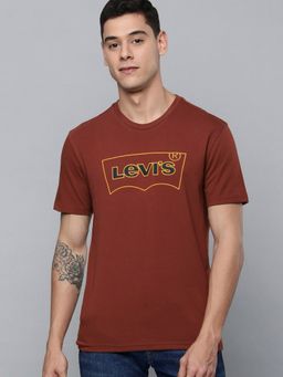 Levi's - Men Red Crew Neck T-Shirt