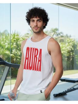 Bewakoof - Men White Aura Typography Vest