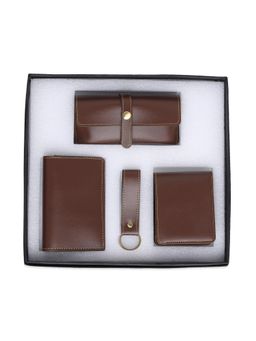 MBOSS - Gift Hamper With Wallet Keychain Passport Cover Sunglasses Cover Combo Set For Men & Women