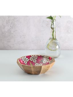 India Circus by Krsnaa Mehta - Pink Nature Wood Bowl