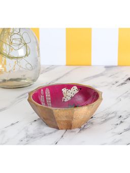India Circus by Krsnaa Mehta - Pink Nature Wood Bowl