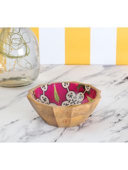 India Circus by Krsnaa Mehta - Pink Nature Wood Bowl