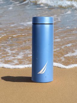 Nautica - Blue Solid Stainless Steel Flask Bottle