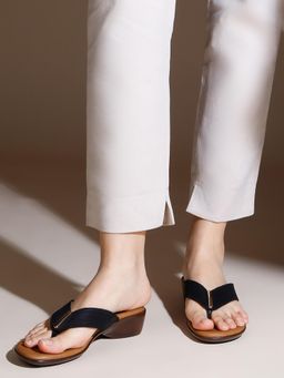 Inc.5 - Womens Black Casual Block Heel Sandals