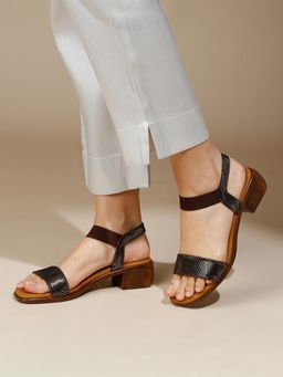 Inc.5 - Womens Black Casual Square Toe Block Heel Sandals