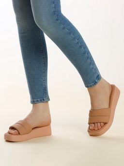 Inc.5 - Womens Peach Casual Round Toe Flatform Sandal