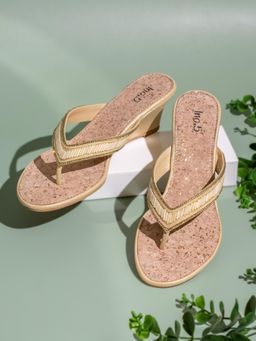 Inc.5 - Womens Off White Ethnic Round Toe Wedges Sandals