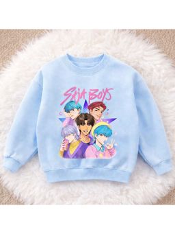 Googo Gaaga - Boys Blue Cotton Full Sleeves Sweatshirt