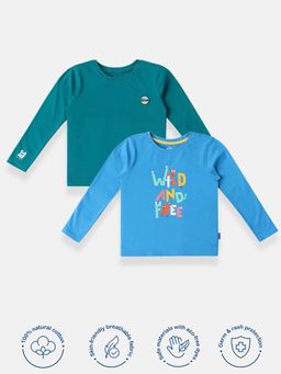 Nautinati - Boy Cotton Multi-Color Printed T-Shirt (Pack of 2)