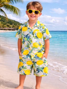 Clt.s - Multi Tropical Cotton Shirt with Shorts