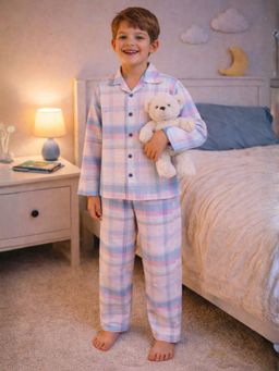 Clt.s - Multi Checked Cotton Full Sleeves Full Shirt with Pyjama