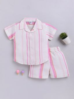 Clt.s - Multi Striped Cotton Shirt with Shorts