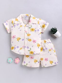 Clt.s - Multi Floral Cotton Shirt with Shorts