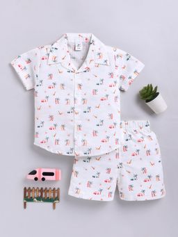 Clt.s - White Tropical Cotton Shirt with Shorts