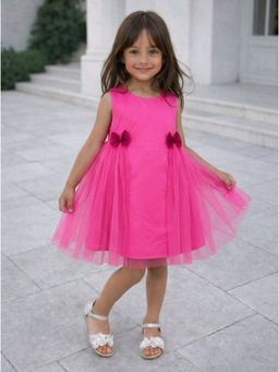 Foreverkidz - Pink bell Wings Party Knee Length Dress