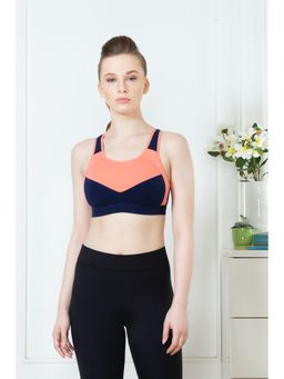 Van Heusen Woman Lingerie and Athleisure - Van Heusen Women Proactive Antibacterial & Wireless Racerback Sports Bra - Navy