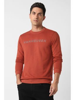Van Heusen - Rust Solid Regular Fit Sweatshirt