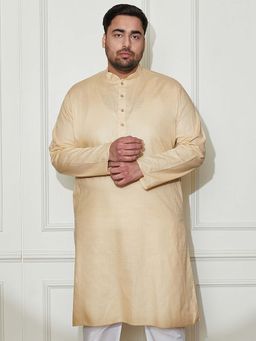 Vastramay - Men's Cotton Blend Solid Regular Kurta