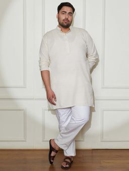 Vastramay - Men's Cotton Solid Kurta with Pant (Set of 2)