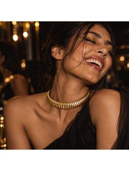 Suhani Pittie - 22K Gold Plated Orbit Gold Choker Necklace