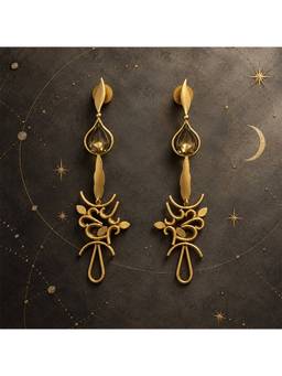 Suhani Pittie - 22K Gold Plated The Sugar Spike Chandelier Drop Earrings