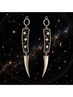 Suhani Pittie - Galactic Sabre Silver Drop Earrings
