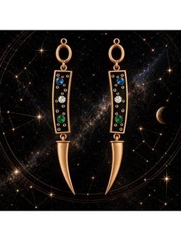 Suhani Pittie - 22K Gold Plated The Nebula Prism Drop Earrings