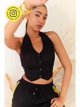 Urban Suburban - Black Linen Vest