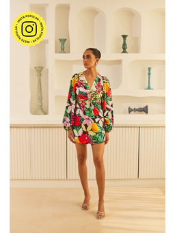 Urban Suburban - Tropical Print Short Dress