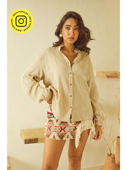 Urban Suburban - Oversized Shirt with Ruffles