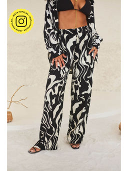 Urban Suburban - Abstract Printed Black & White Pant