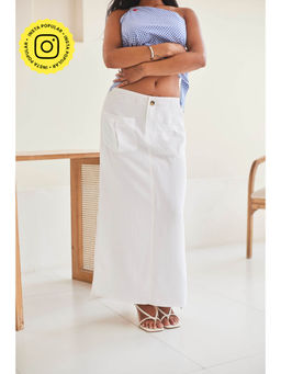 Urban Suburban - White Maxi Skirt with Pockets