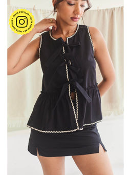 Urban Suburban - Black Tie-Up Top